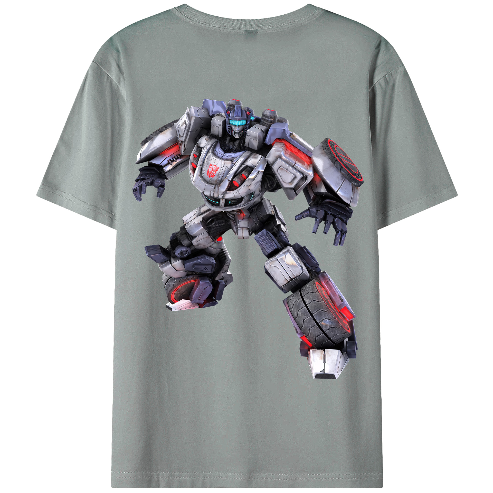 （画像用） Transformers トランスフォーマー 綿100％ メンズ半袖Tシャツ（バックプリント） 通気性